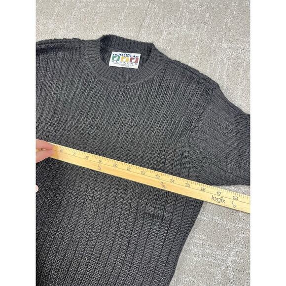 Homestead 100% Baby Alpaca Black Short Sleeve Thick Sweater Size L - Picture 3 of 5